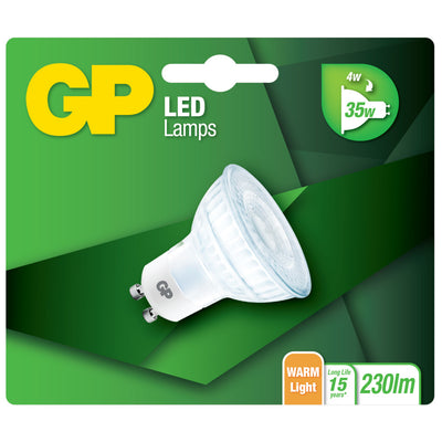 GP Éclairage d'éclairage LED GU10 Réfléchir. 4W GU10