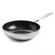 Greenpan genève wok poêle 28 cm inox noir