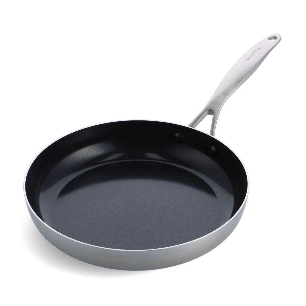 Greenpan geneva poêle 28 cm inox noir