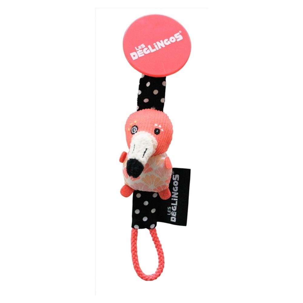 Chaîne tétine, le flamant rose 20 cm