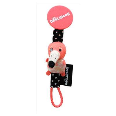 Chaîne tétine, le flamant rose 20 cm