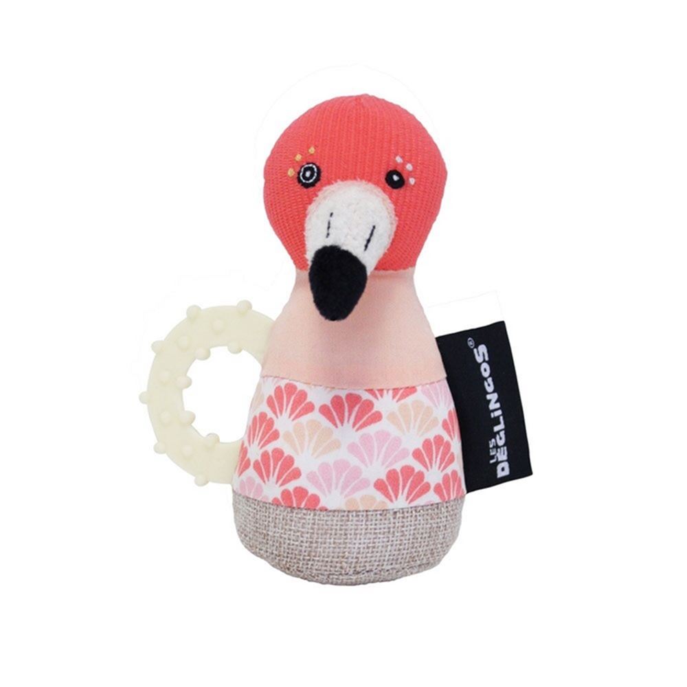 Hochet, le flamant rose 12 cm