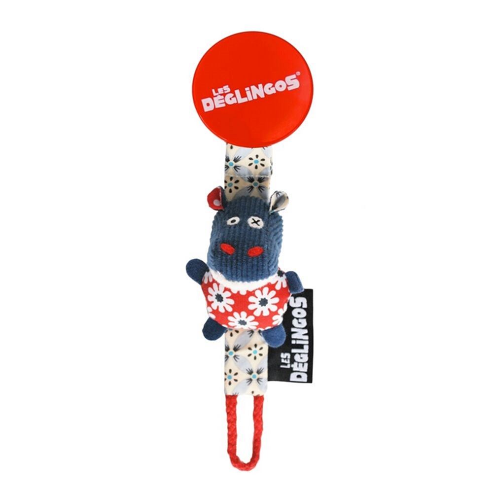 Attache-tétine, l'hippopotame tendance 20 cm
