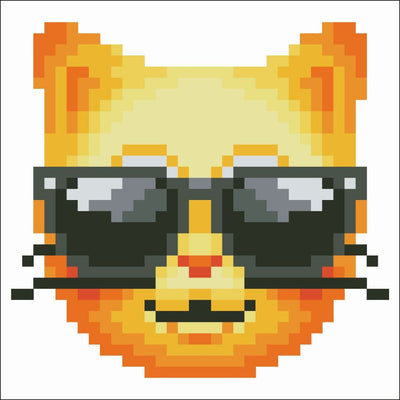 Diamond dotz diamant dotz peinture en diamant Cat cool 10x10 cm