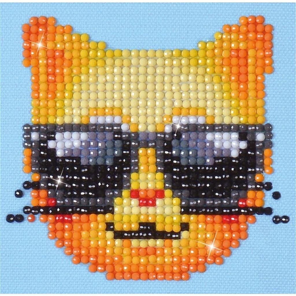 Diamond dotz diamant dotz peinture en diamant Cat cool 10x10 cm