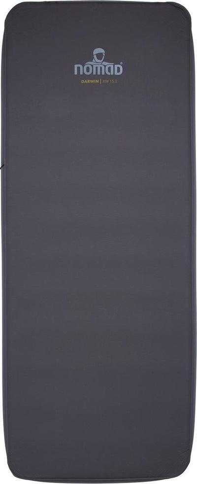 Matelas de couchage Nomad ® darwin xw 15.0 autogonflant | 198 cm x 77 cm | gris foncé | 15 cm d'épaisseur | mise en forme du corps | camping confortable