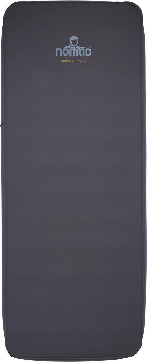 Matelas de couchage Nomad ® darwin xw 15.0 autogonflant | 198 cm x 77 cm | gris foncé | 15 cm d'épaisseur | mise en forme du corps | camping confortable
