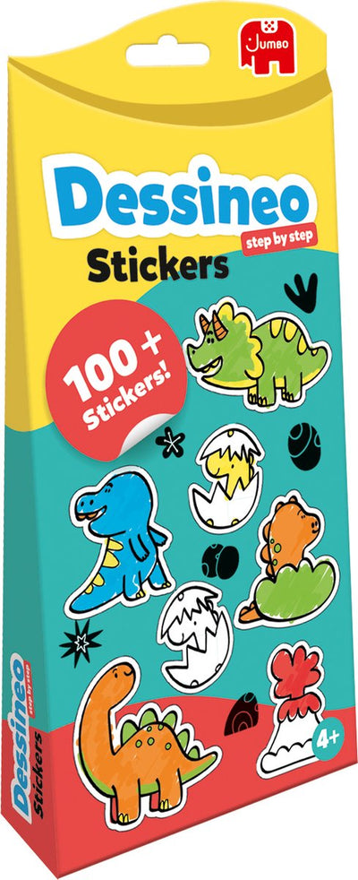 Pack thème autocollants Jumbo dessineo - dinosaures, 4 ans+