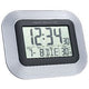 Horloge murale numérique technoline ws8005 22,8x2,8x18cm argent noir