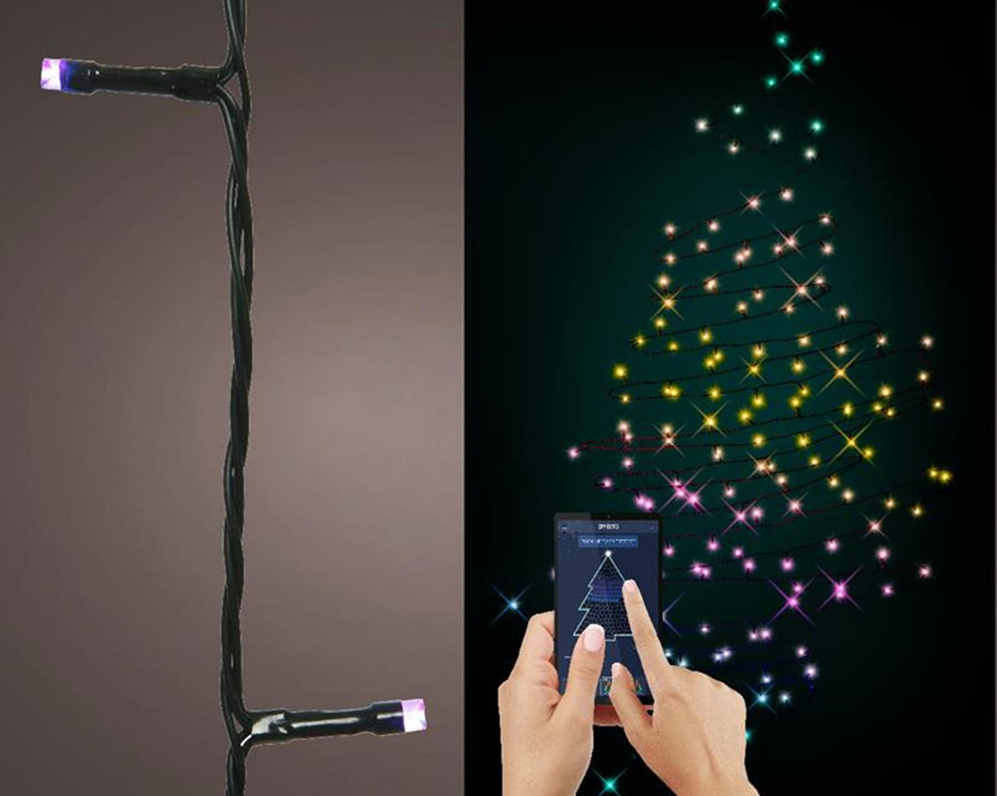 Contrôle par application des lumières de Noël Lumineo 200 LED