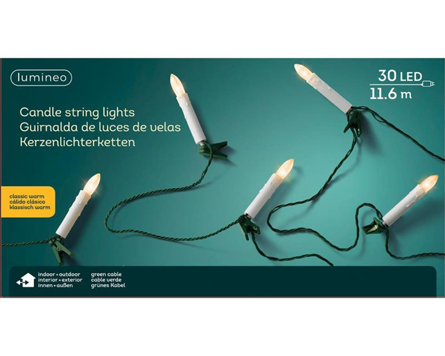 Bougie d'éclairage Lumineo 30led classicwarm