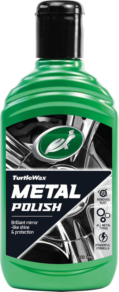 Turtle Wax gl metal polish - la solution tout en un pour toutes les surfaces métalliques - élimine l'oxydation et la saleté - restaure les surfaces métalliques et chromées - applique une couche protectrice - 300 ml