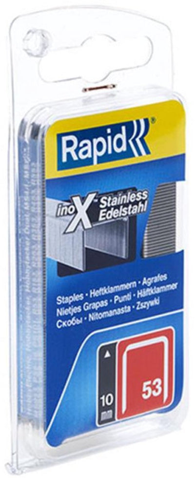 Rapide non. 53 agrafes en fil fin inox 10 mm, 1.080 pièces - 40109511 - 40109511