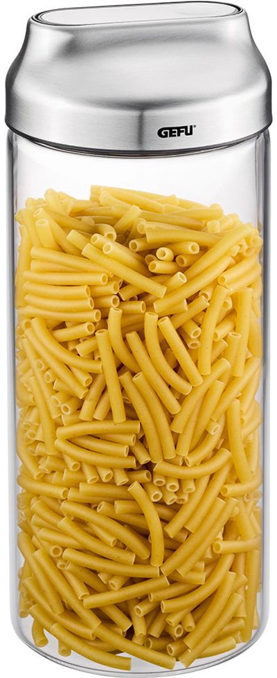 Récipient de conservation Gefu Kippo – 1,3 litre – verre borosilicate – avec couvercle verseur et fonction kippo