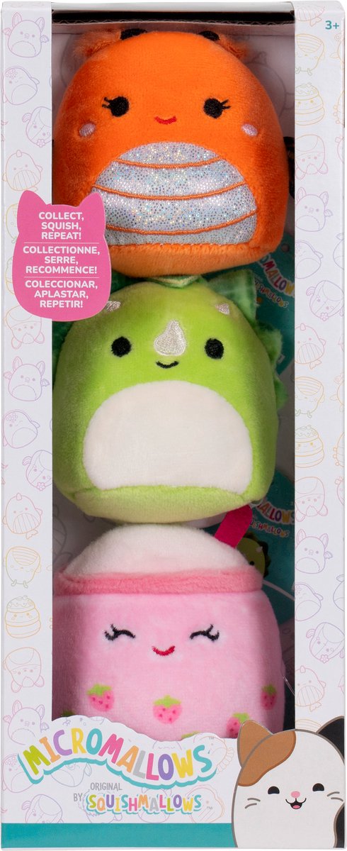 Peluche Micromallows 6,5 cm paquet de 3 mony, tristan victoria