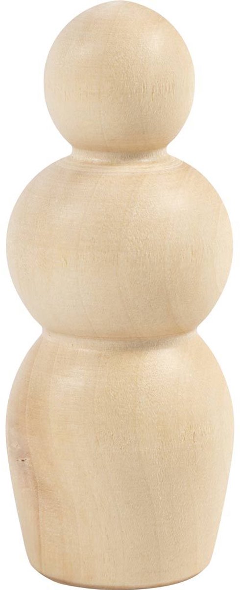 Figurine en bois Creativ company, forme sablier, h : 7,5 cm, 5 pièces 1 boîte
