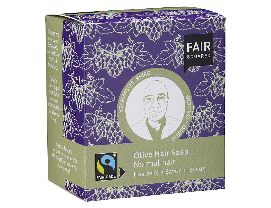 Bloque de shampooing au carré juste Olive normal Olive 2 morceaux de 80 grammes.