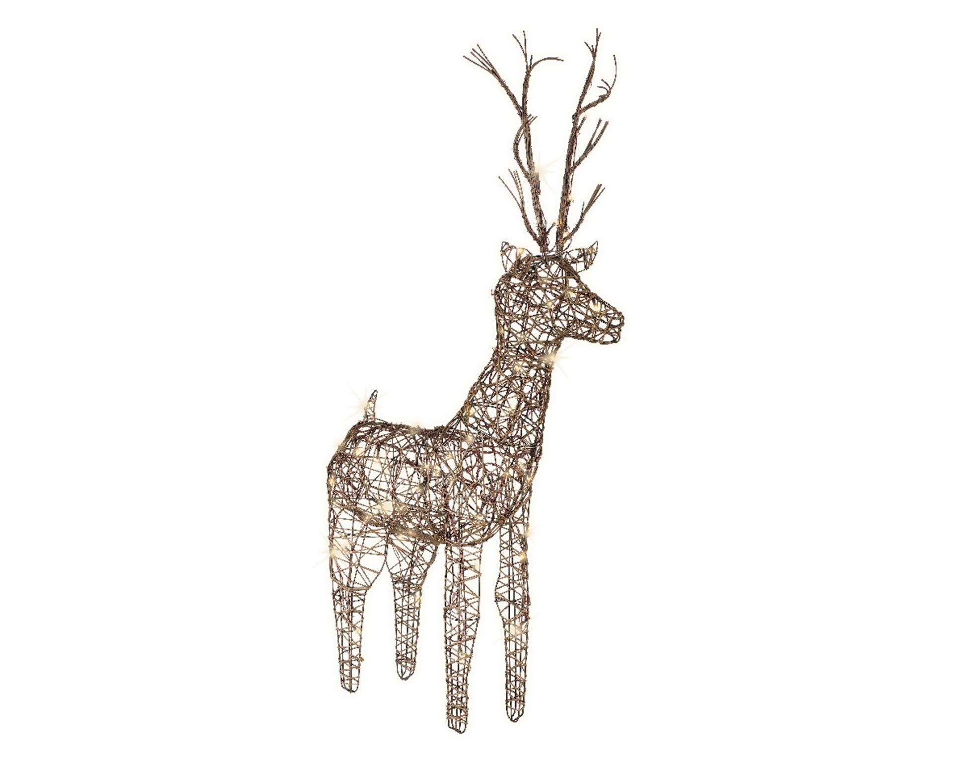 Lumineo cerf led marron 48 lampes 69cm