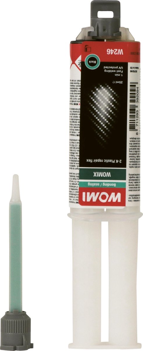 Womi super colle w246 2k – 25 ml noir – résistance ultime – adhérence rapide – multi-matériaux