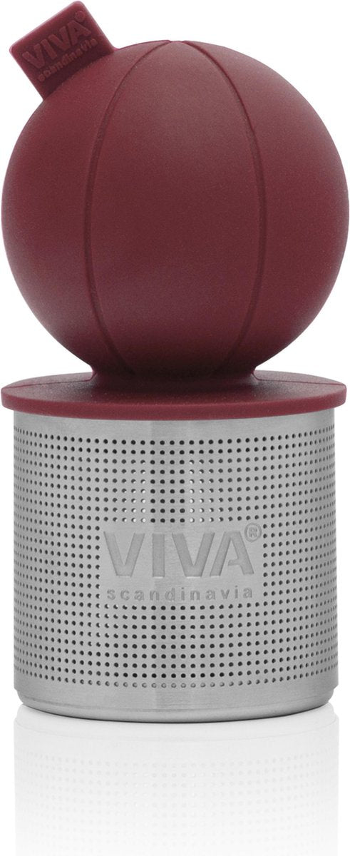 Oeuf de thé flottant pour infusion Viva Scandinavia - 3,8x8 cm - rose