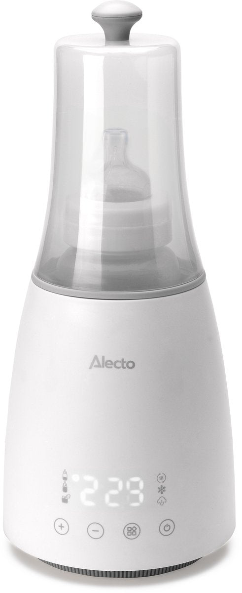 Chauffe-biberon Alecto - chauffage, dégivrage et stérilisation - convient à tous les biberons courants - 500w - bw900 - blanc