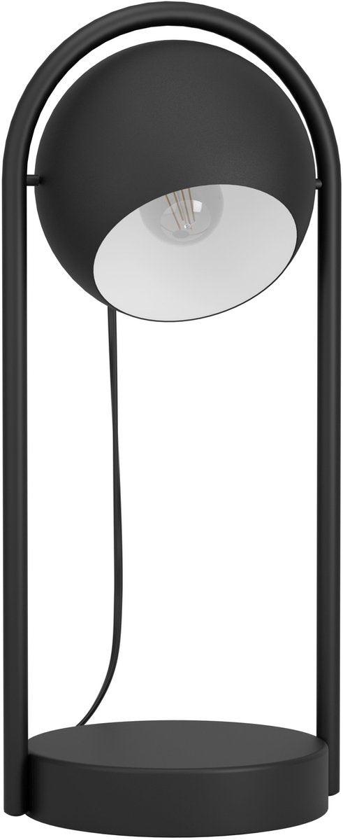 Lampe de table Eglo murnia - e14 - h 43 cm - aluminium - noir|blanc