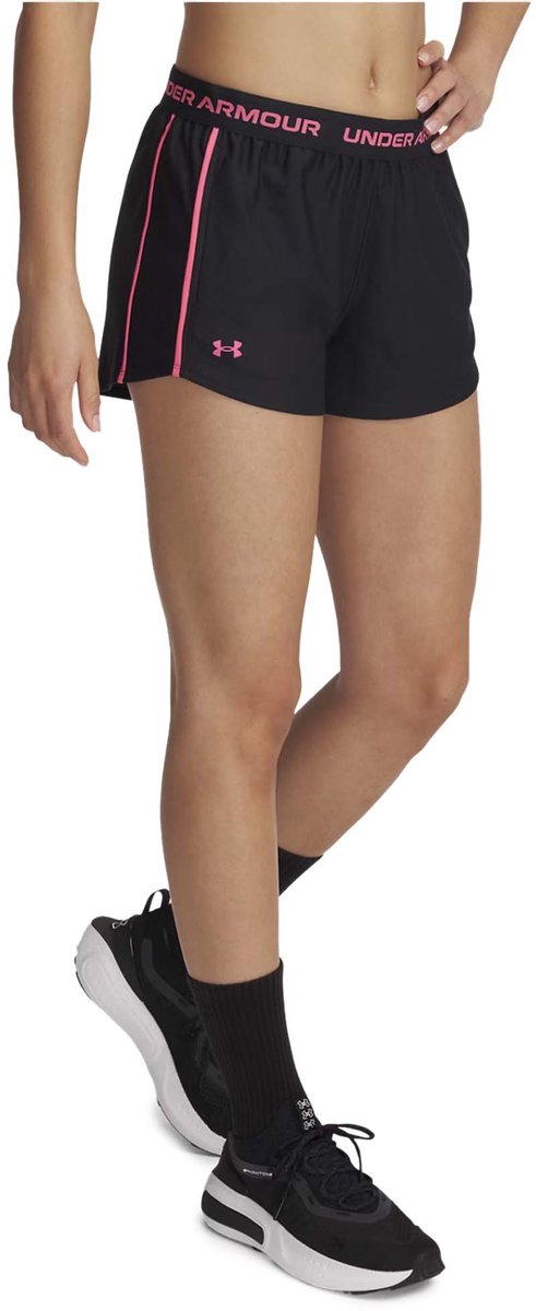 Under Armour Tech Play Up Shorts-blk Pantalon de sport pour femme - noir - super rose