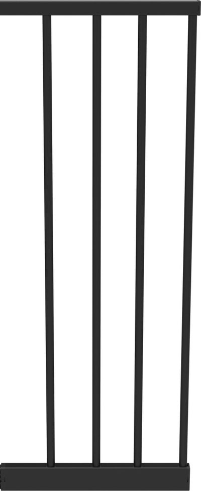Noma extension barrière d'escalier facile à monter par pression 28 cm métal noir 93834