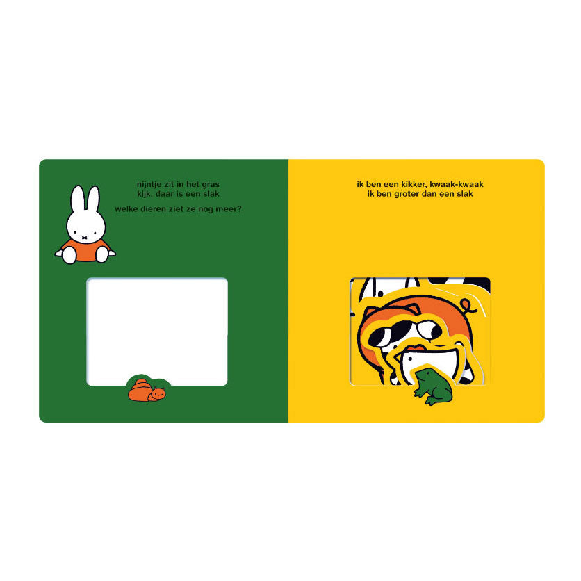 Livre central Miffy, livre transparent, animaux petits et grands