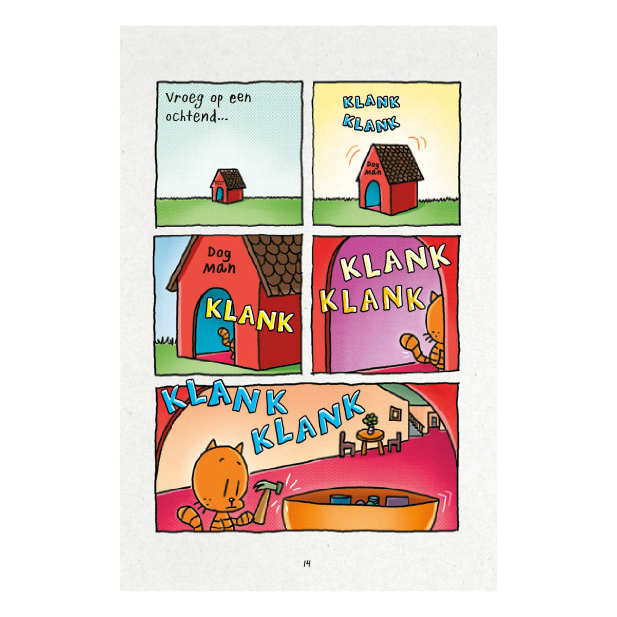 Maison centrale de livre chien homme et enfant chat