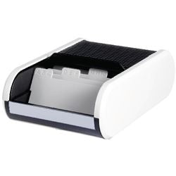 Boîte à cartes de visite helit 300 cartes blanc, noir