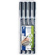 Marqueur permanent ohp staedtler lumocolor noir 4 pièces