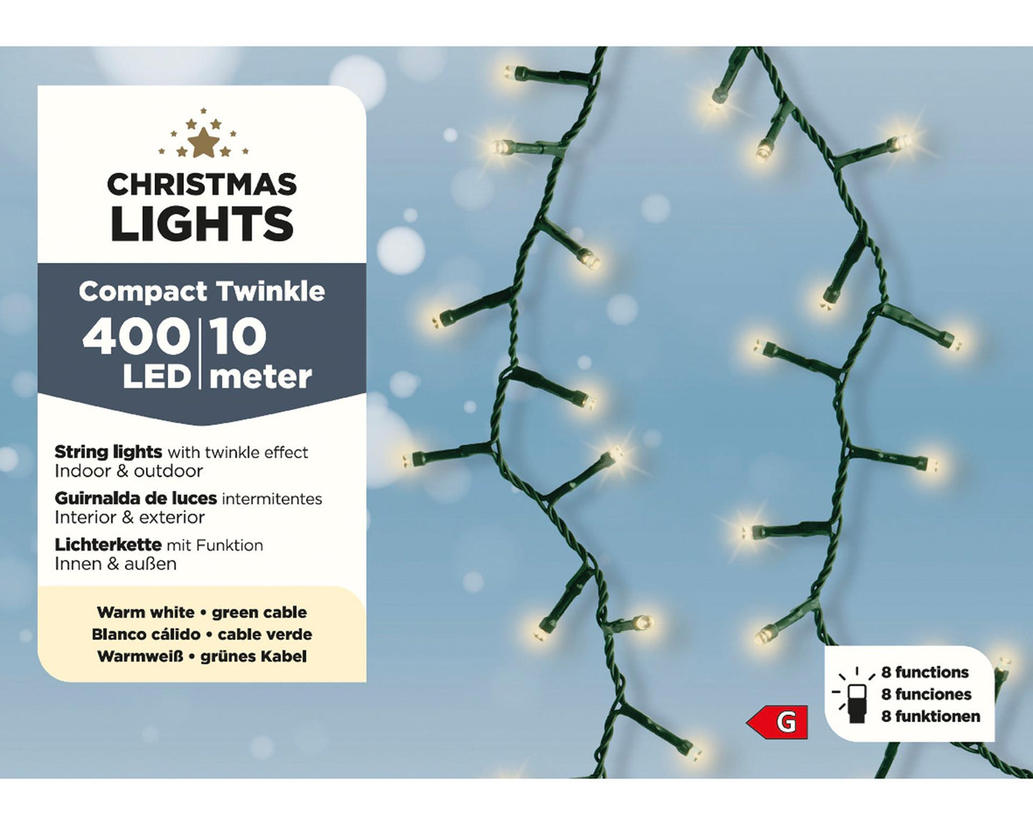 Lumineo Guirlandes de Noël LED compactes 400l 10m