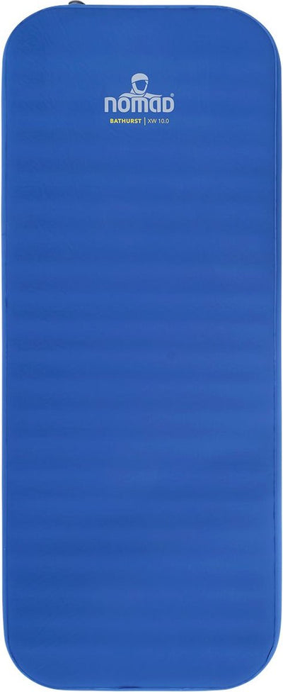 Matelas de couchage Nomad ® bathurst 10.0 xw autogonflant | 198x76 | 10 m d'épaisseur | bleu | léger | camping confort | avec housse