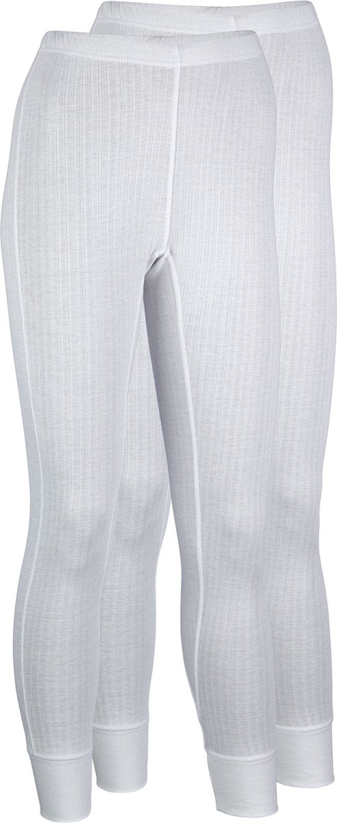 Avento pantalons thermiques femmes - pack de 2 - blanc - taille 44