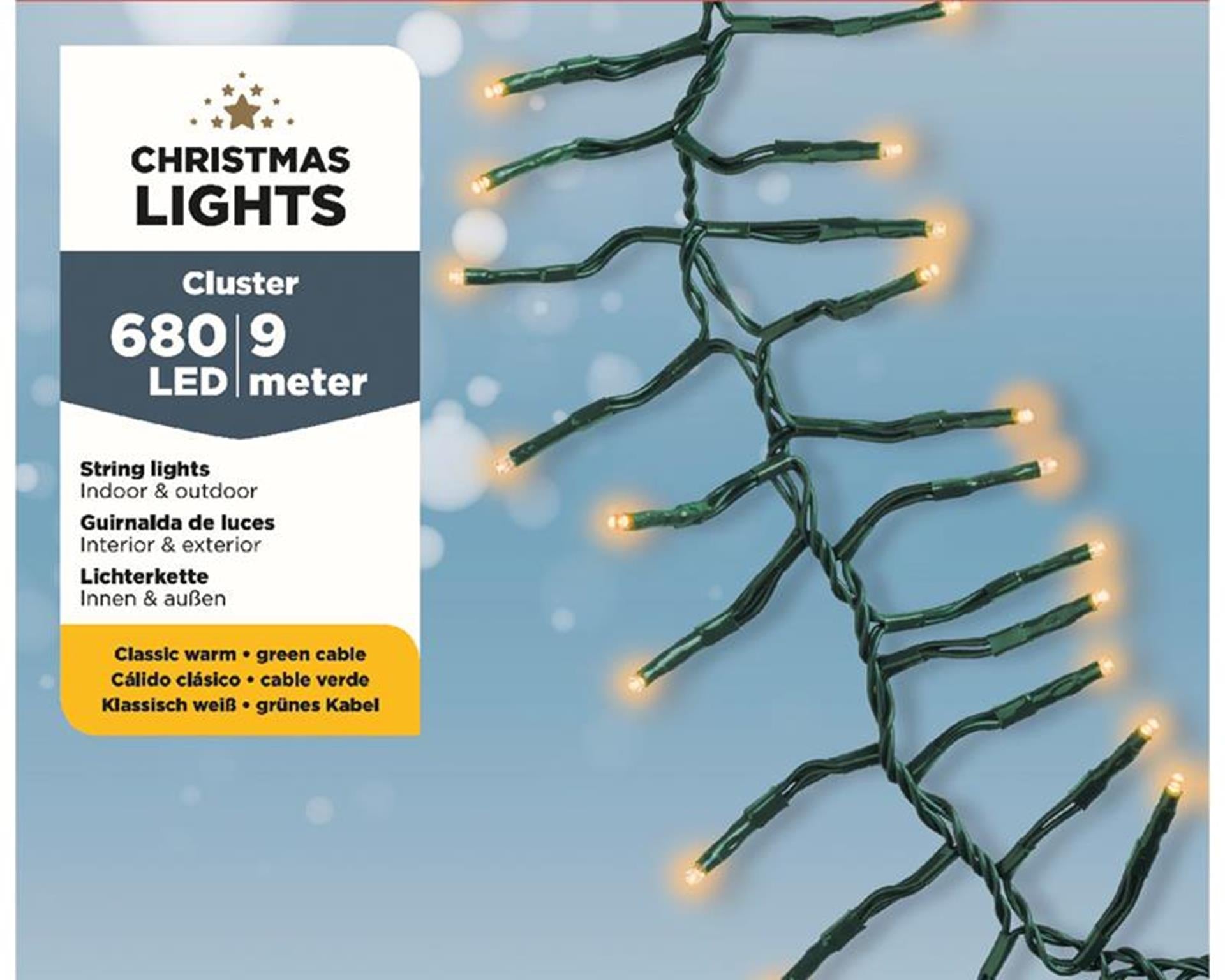 Cluster de lumières de Noël Lumineo 680led classique