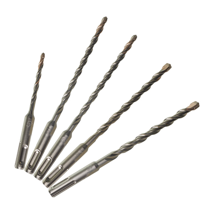 Jeu d'accessoires Milwaukee perforateurs sds-plus (5 pièces) - contenu : ø 5,5 x110 mm et ø 5,5 6 7 8 x160 mm - 4932352834