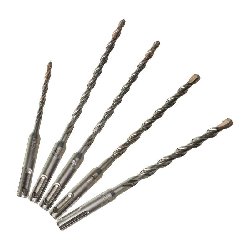 Jeu d'accessoires Milwaukee perforateurs sds-plus (5 pièces) - contenu : ø 5,5 x110 mm et ø 5,5 6 7 8 x160 mm - 4932352834