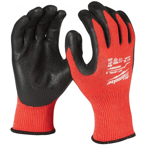 Accessoires Milwaukee gants de travail trempés coupe classe 3 c | l 9 | 1 paire - 4932471421