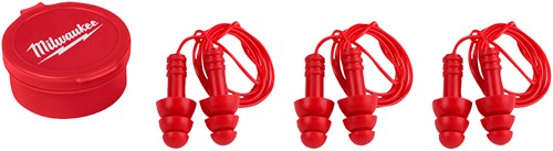 Accessoires Milwaukee bouchons d'oreilles réutilisables avec cordon | 3 pièces - 4932471904
