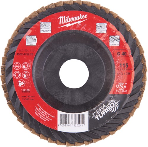 Milwaukee accessoires disque abrasif à lamelles slc50 115 g40 - 1er cer - 4932472228
