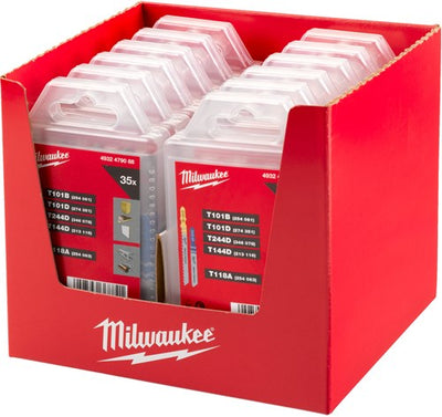 Jeu de lames de scie sauteuse accessoires Milwaukee | bois et métal | 35 pièces - 4932479088