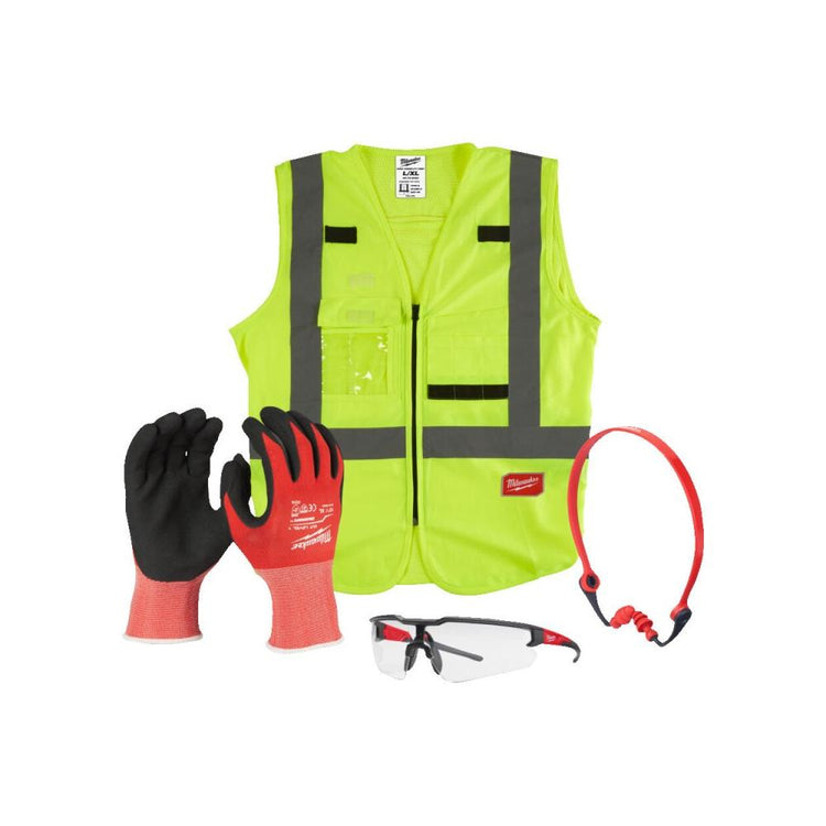 Kit de sécurité EPI de construction accessoires Milwaukee - g.10 xl - 4932492063