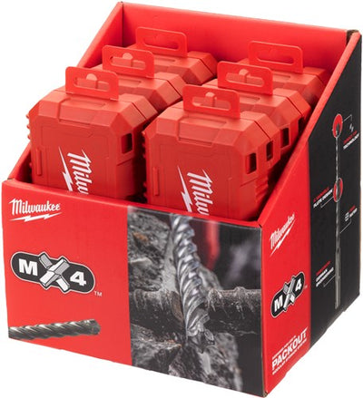 Jeu de forets Milwaukee sds-plus m2 | compatible avec l'emballage, 10 pièces - 4932492117