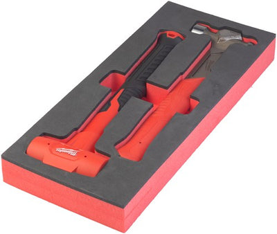 Accessoires Milwaukee marteaux à incrustation de mousse : marteau à tête sphérique 450g et marteau sans recul 790g (2 pièces) - 4932493254