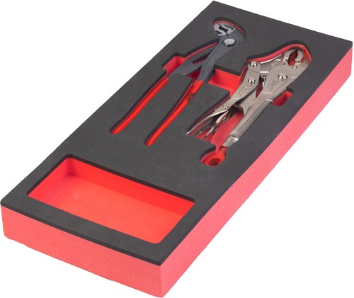 Milwaukee accessoires pince à incrustations de mousse : pince-étau courbée 250 mm et pince multiprise réglable 250 mm (2 pièces) - 4932493255