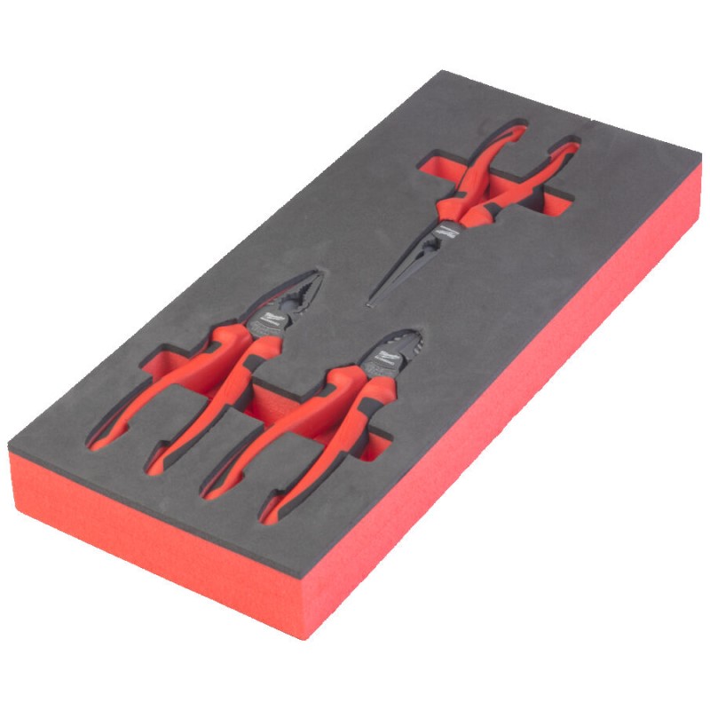 Milwaukee accessoires jeu de pinces pour incrustations de mousse (3 pièces) (4932492462 4932492463 4932492465) - 4932493256