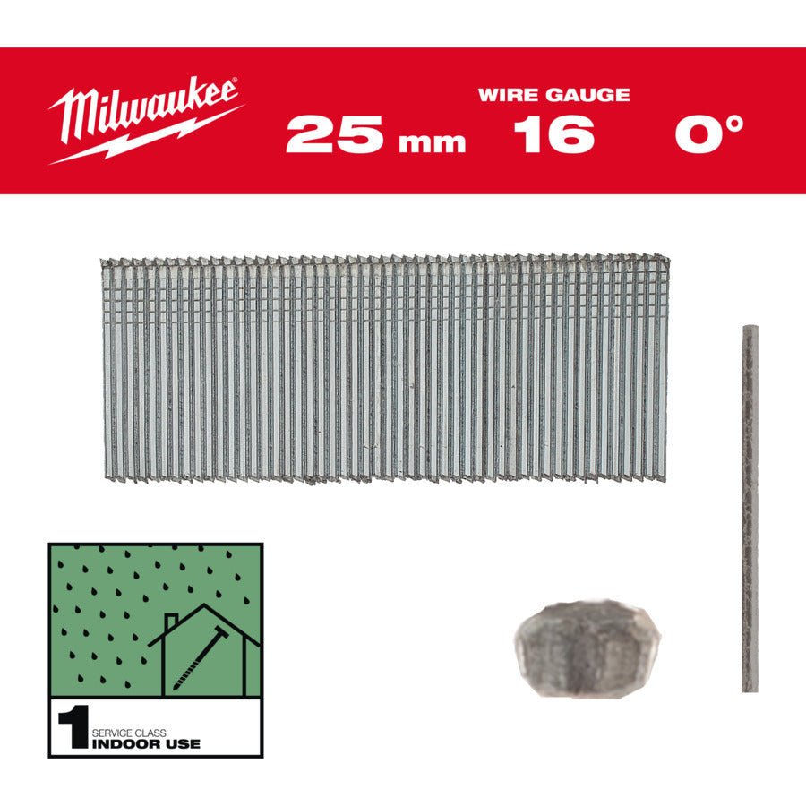 Clou de finition Milwaukee galvanisé | 16g | 32mm | sc1 | 5000 pièces - 4932498313