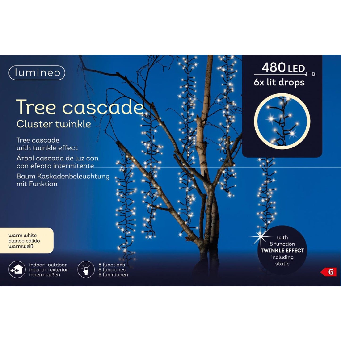Rideau lumineux Lumineo pour arbre 480led 200cm