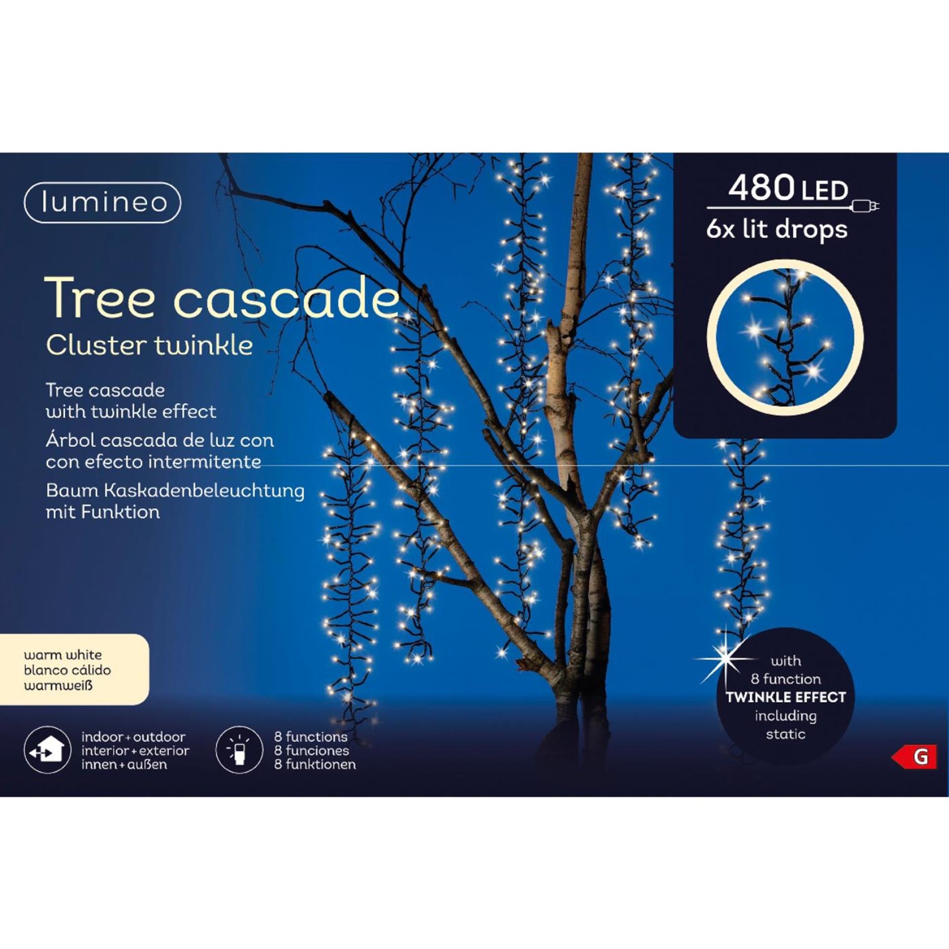 Rideau lumineux Lumineo pour arbre 480led 200cm